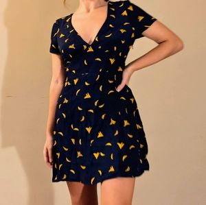 Zara Banana Print Mini Dress